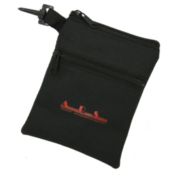 Dual Pocket Accessories Pouch with plastic clip